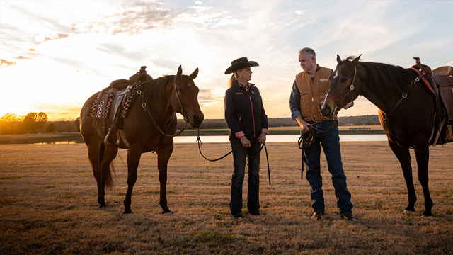 Dr. Eleanor Green with horses